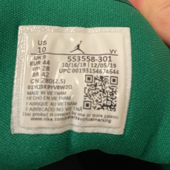 Nike men’s Retro Low Pine Green 553558-301 Size 10 EUC - Picture 7 of 12